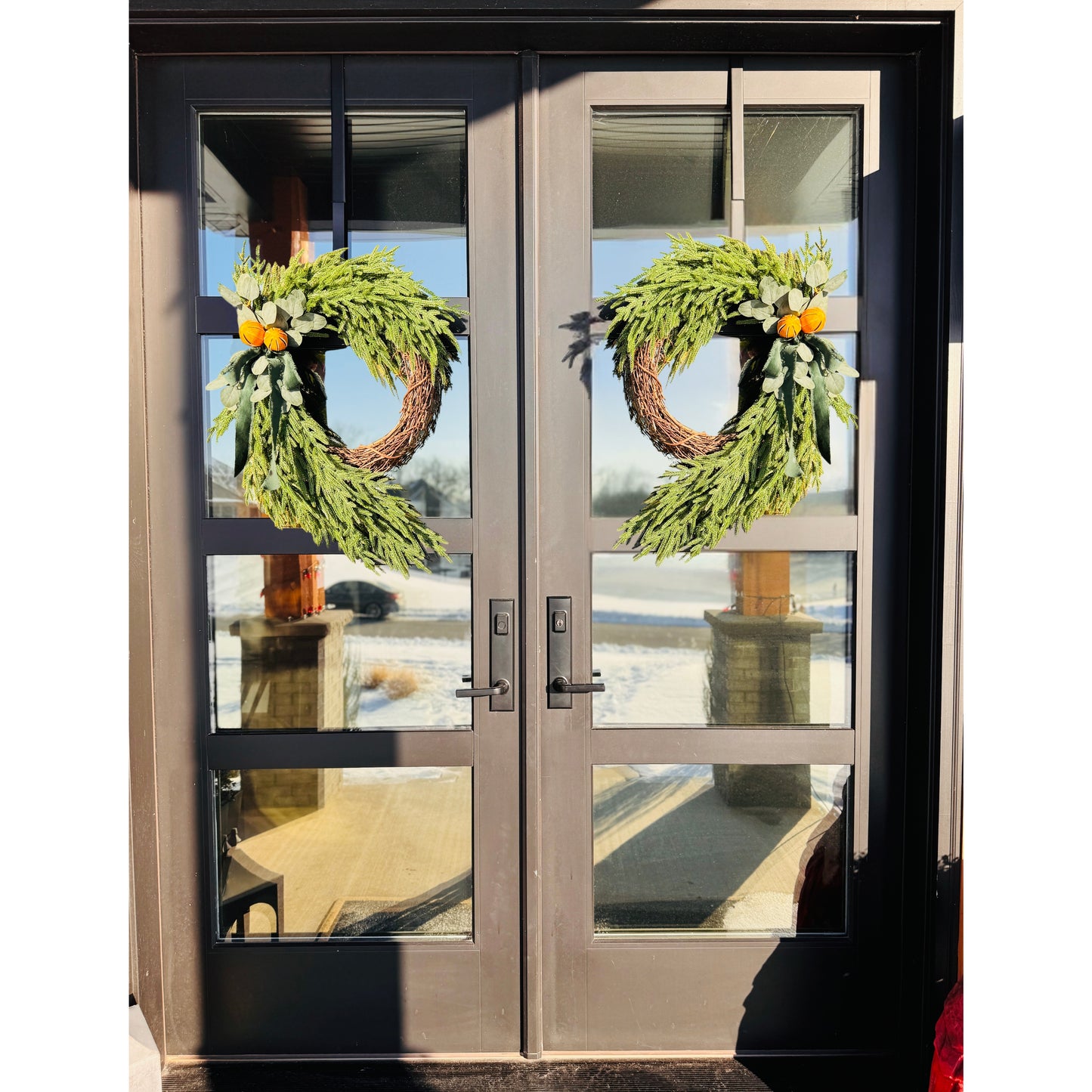 The Christkindl - Norfolk Pine Holiday and Winter Wreath.