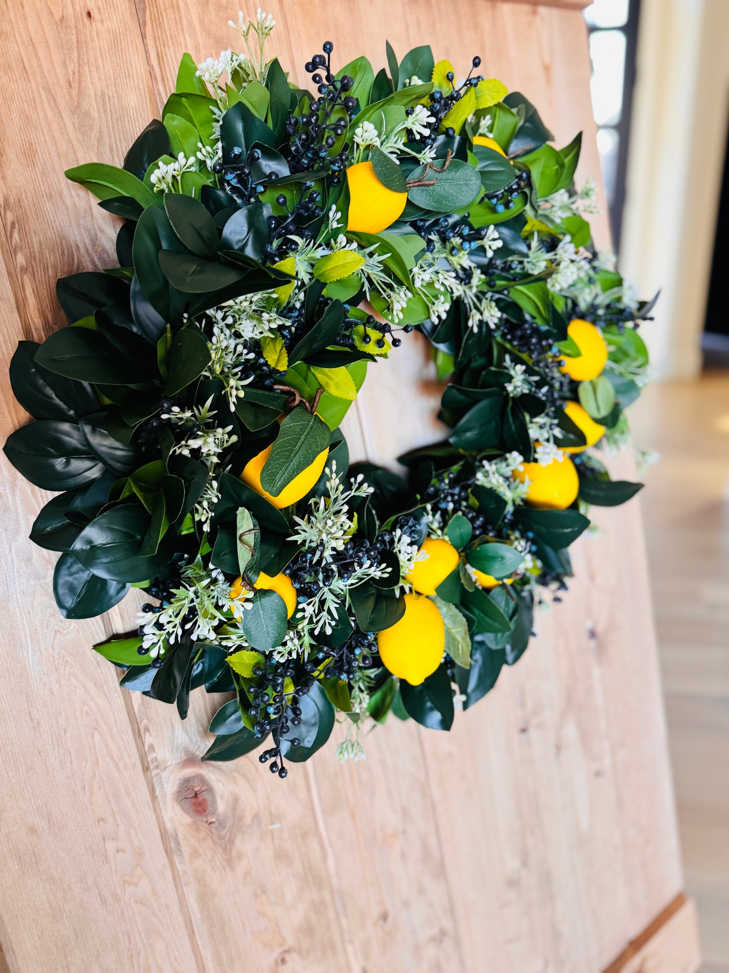 Lemon Drop - Spring and Summer Wreath with Berries.