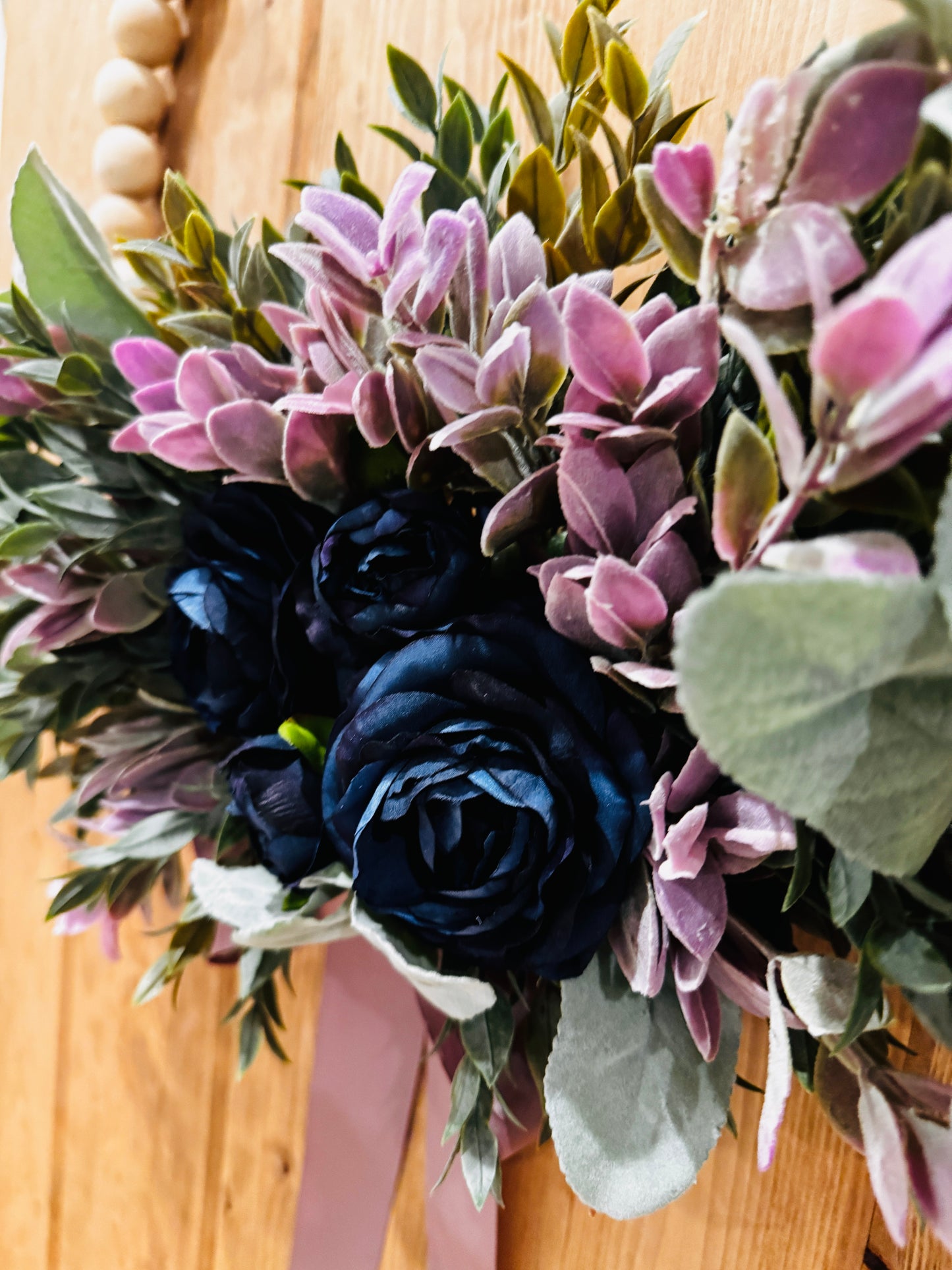 Ramblin Rosie - Midnight Blue with Vibrant Pink and Silver Foliage