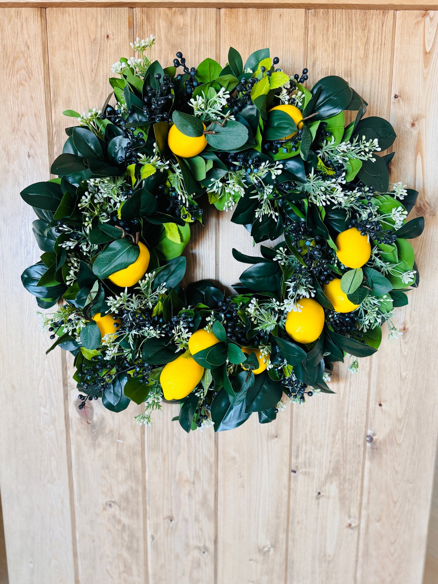 Lemon Drop - Spring and Summer Wreath with Berries.