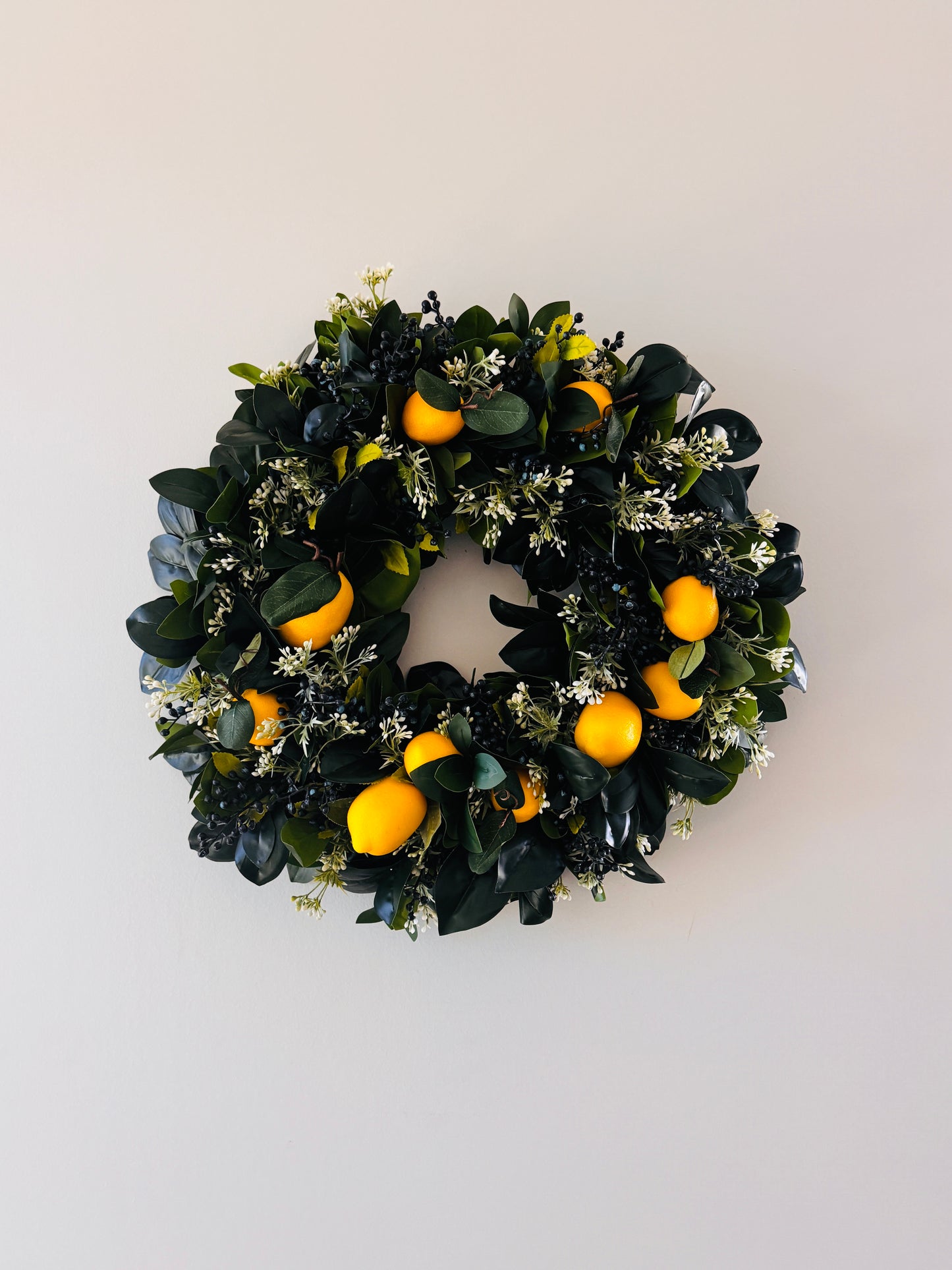 Lemon Drop - Spring and Summer Wreath with Berries.