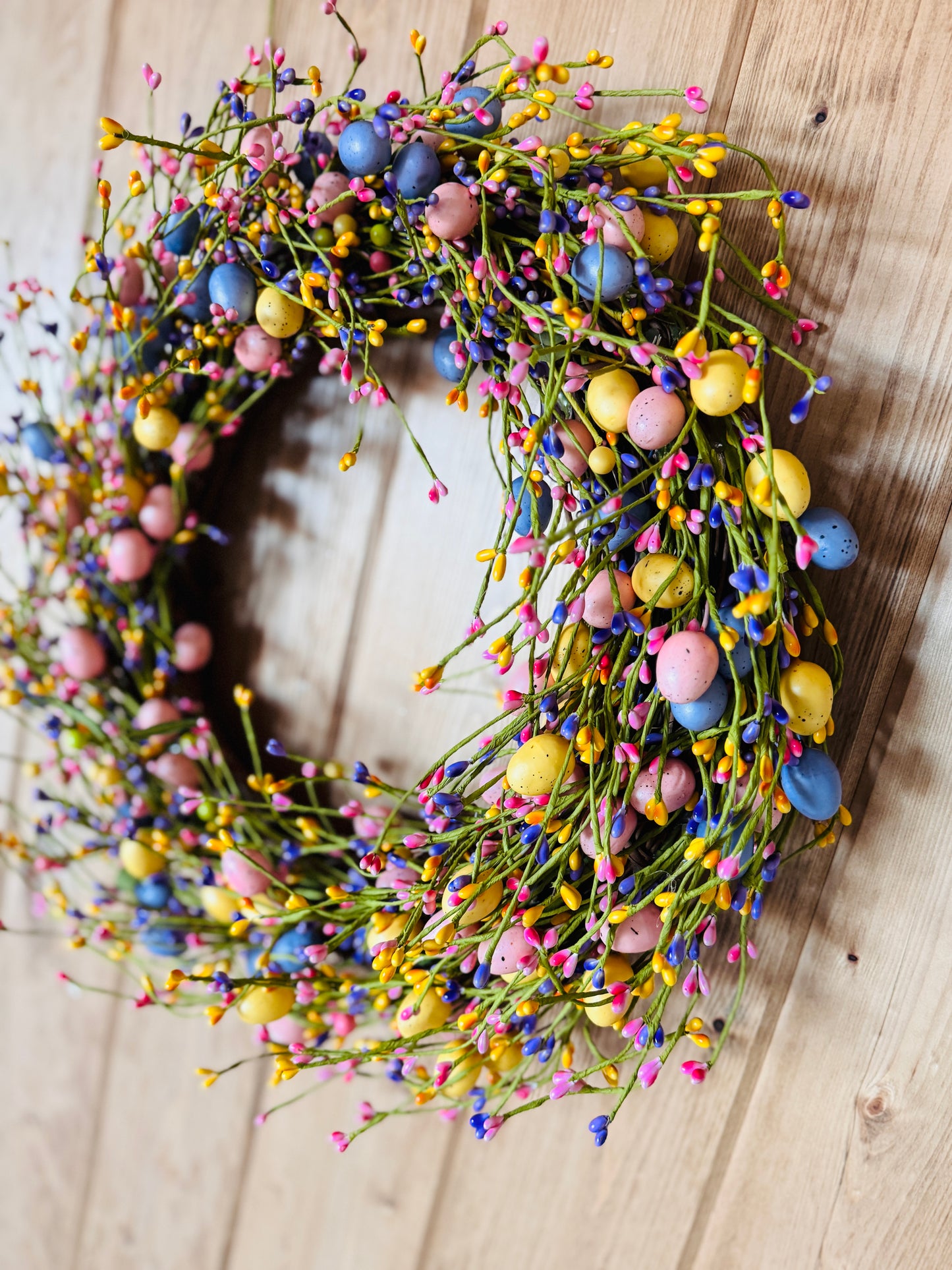 The Chickadee - Pastel Berry and Egg Wreath