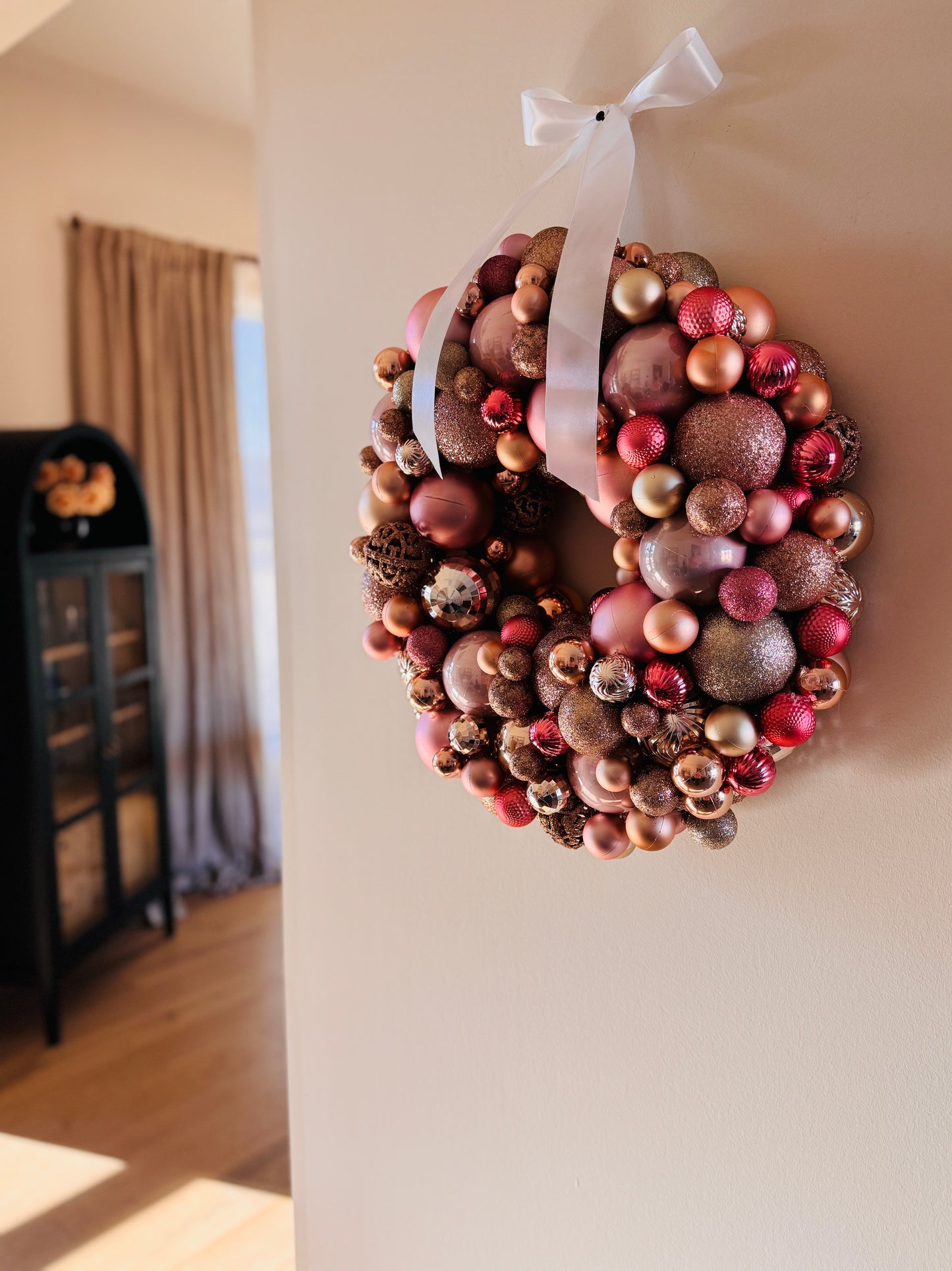 The Bubbly - Pink Champagne Ornament Wreath