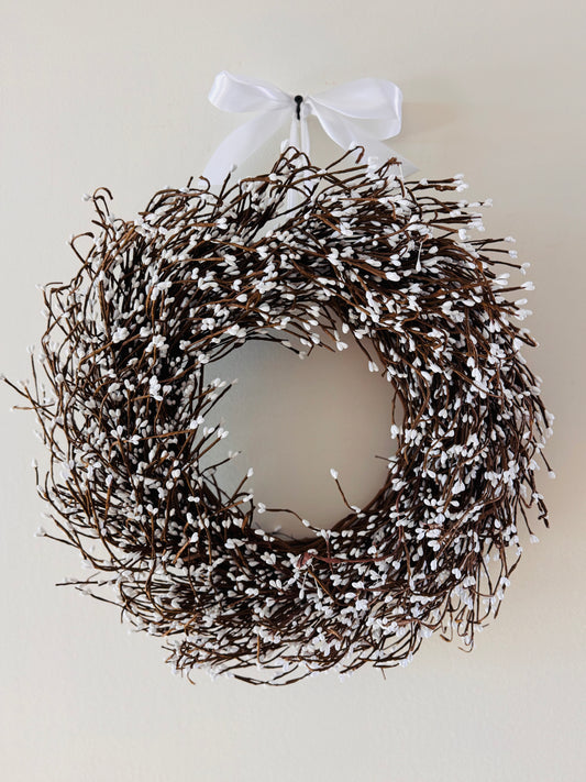 The Purest - White Pip Berry Wreath