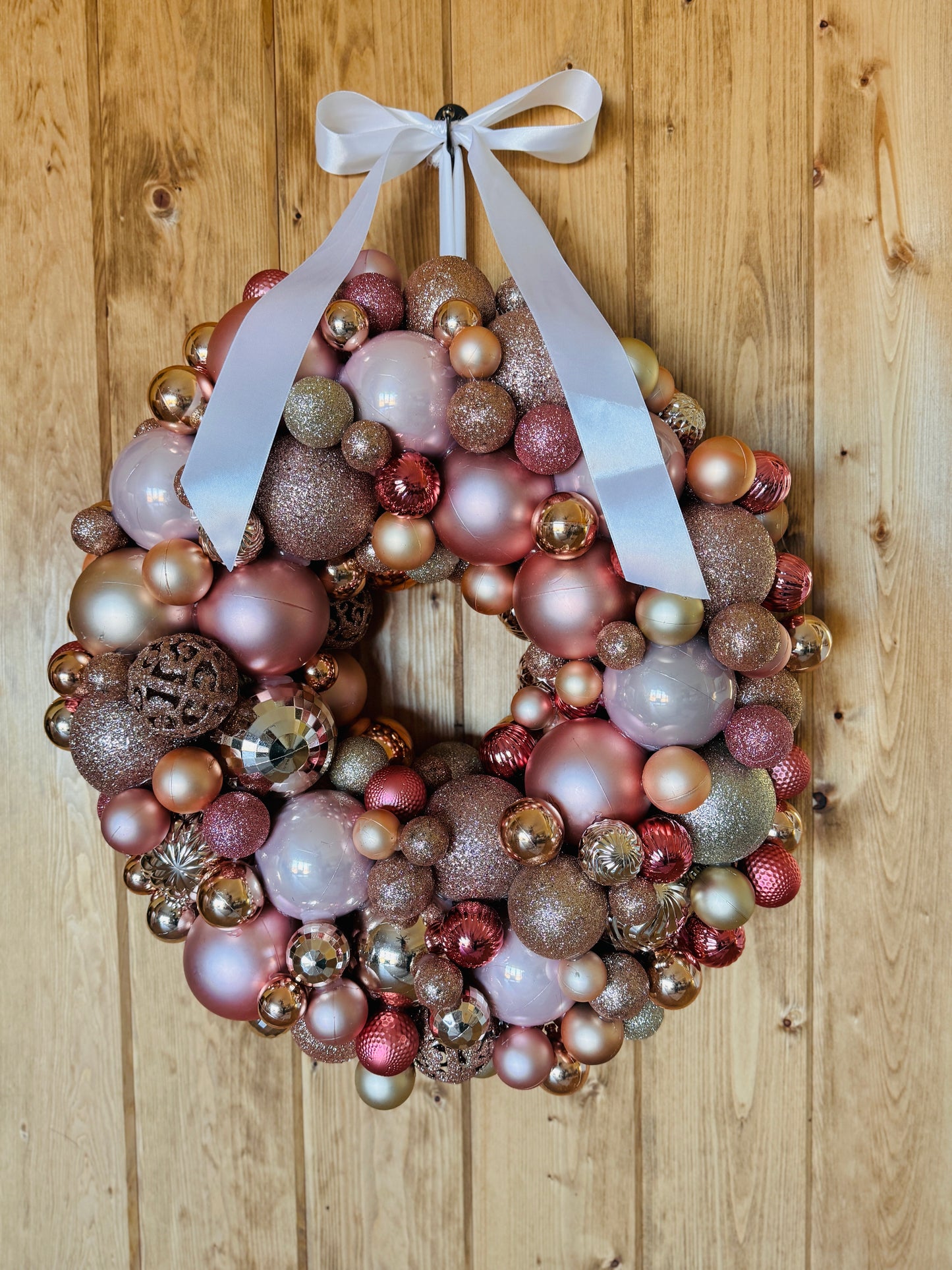 The Bubbly - Pink Champagne Ornament Wreath