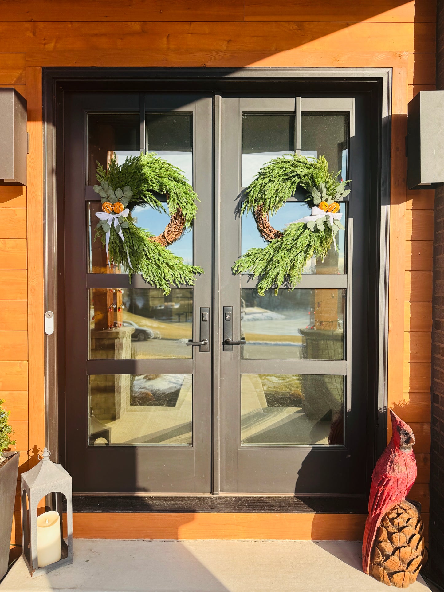 The Christkindl - Norfolk Pine Holiday and Winter Wreath.