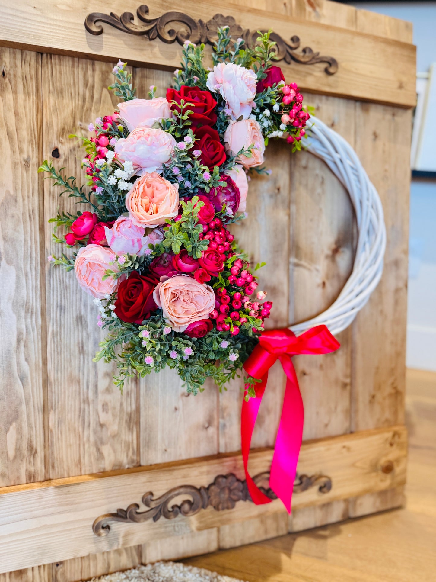 Martha’s Vineyard - Bright Pink Roses and Ranunculus with Soft Pink Peonies