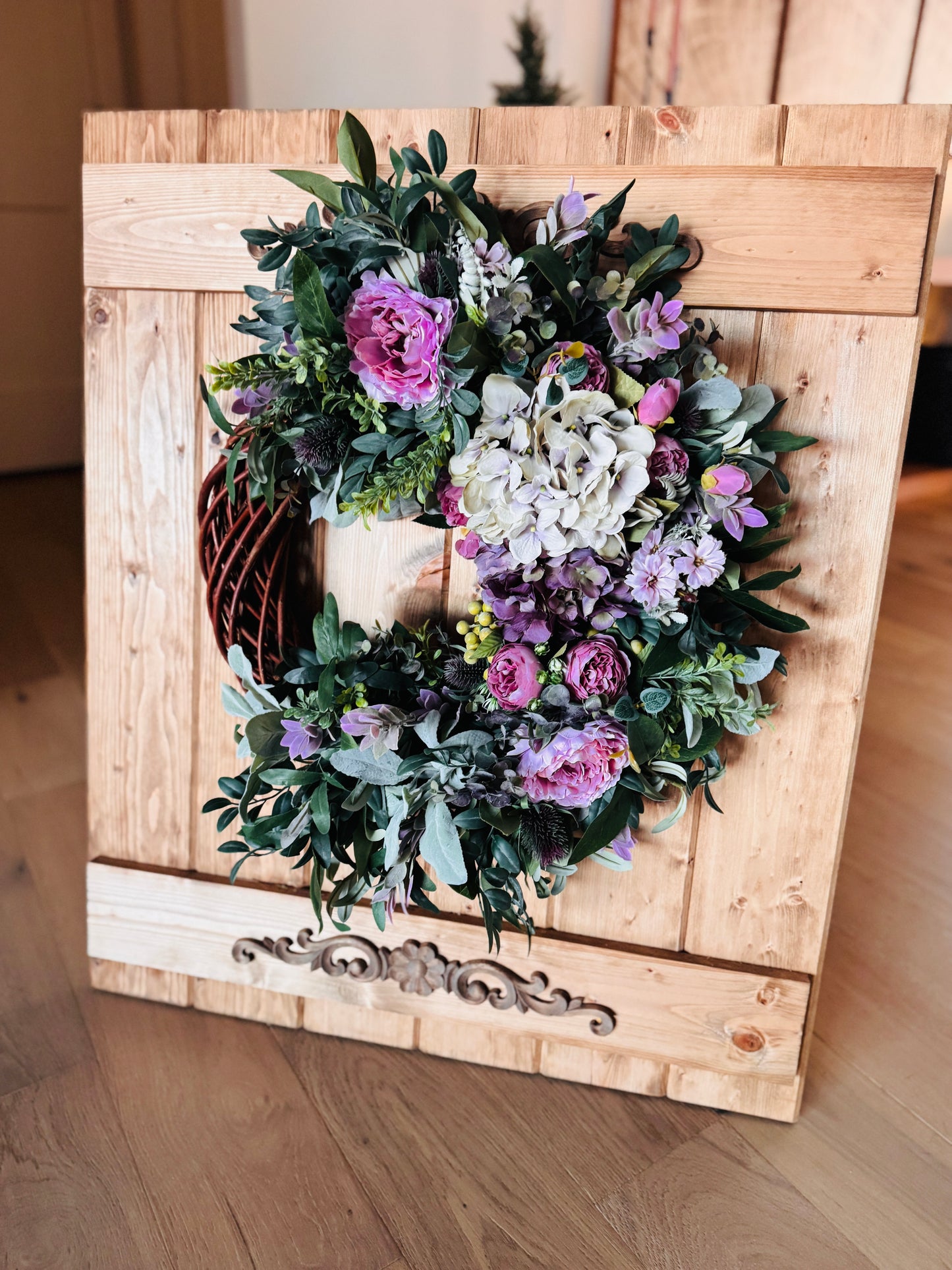 The Biltmore - Light and Deep Purple Hydrangeas and Peonies