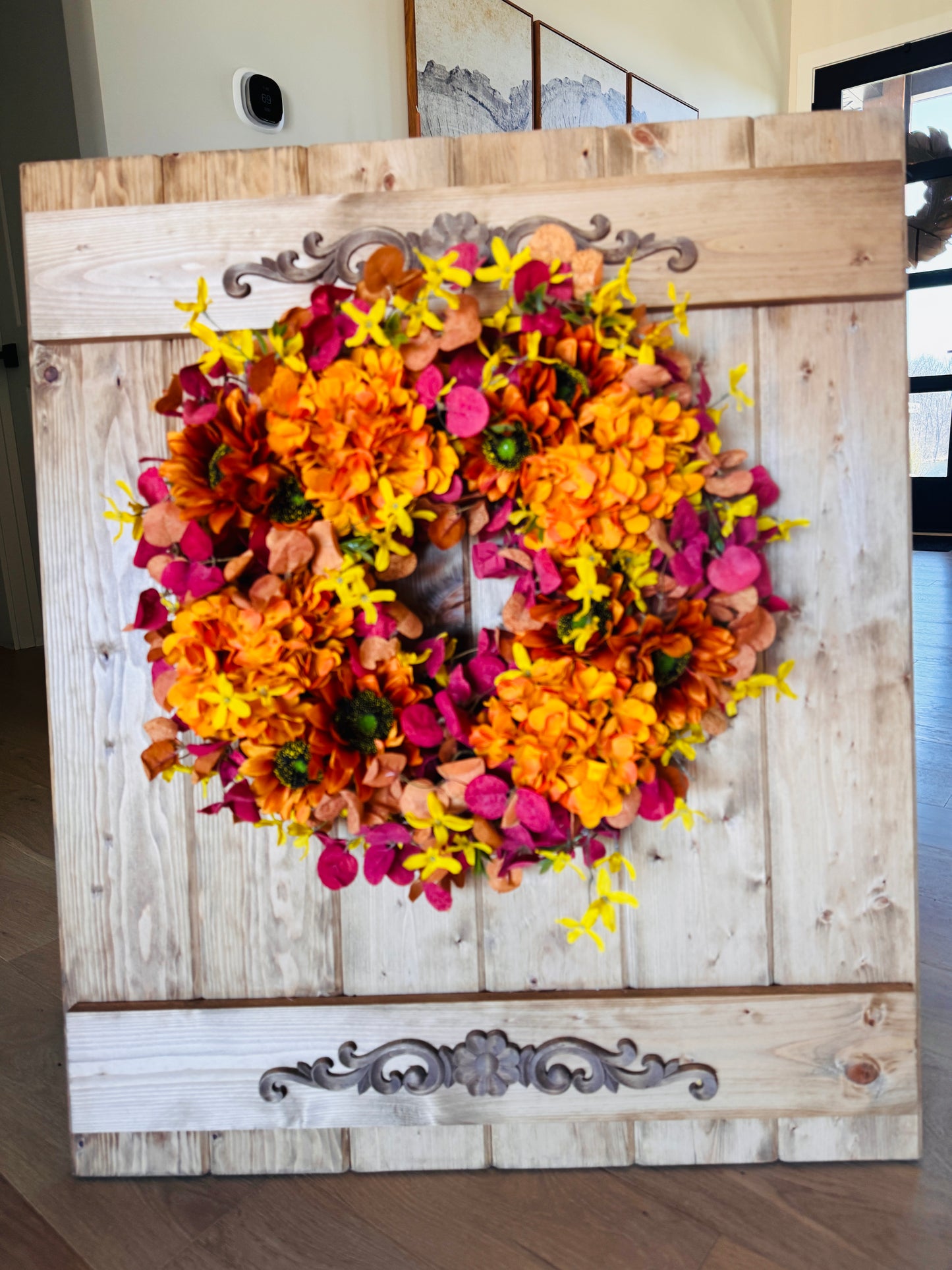 The Adirondack - Sunflowers and Hydrangeas