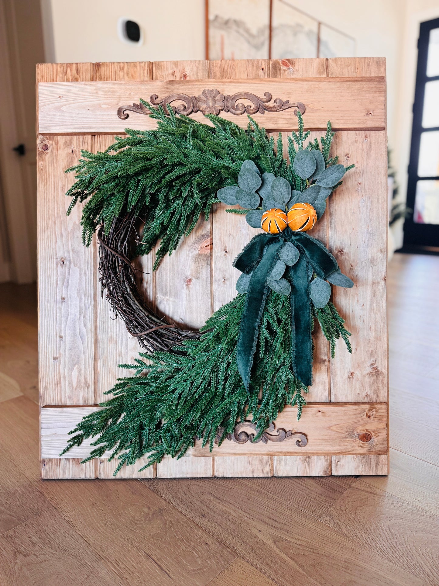 The Christkindl - Norfolk Pine Holiday and Winter Wreath.