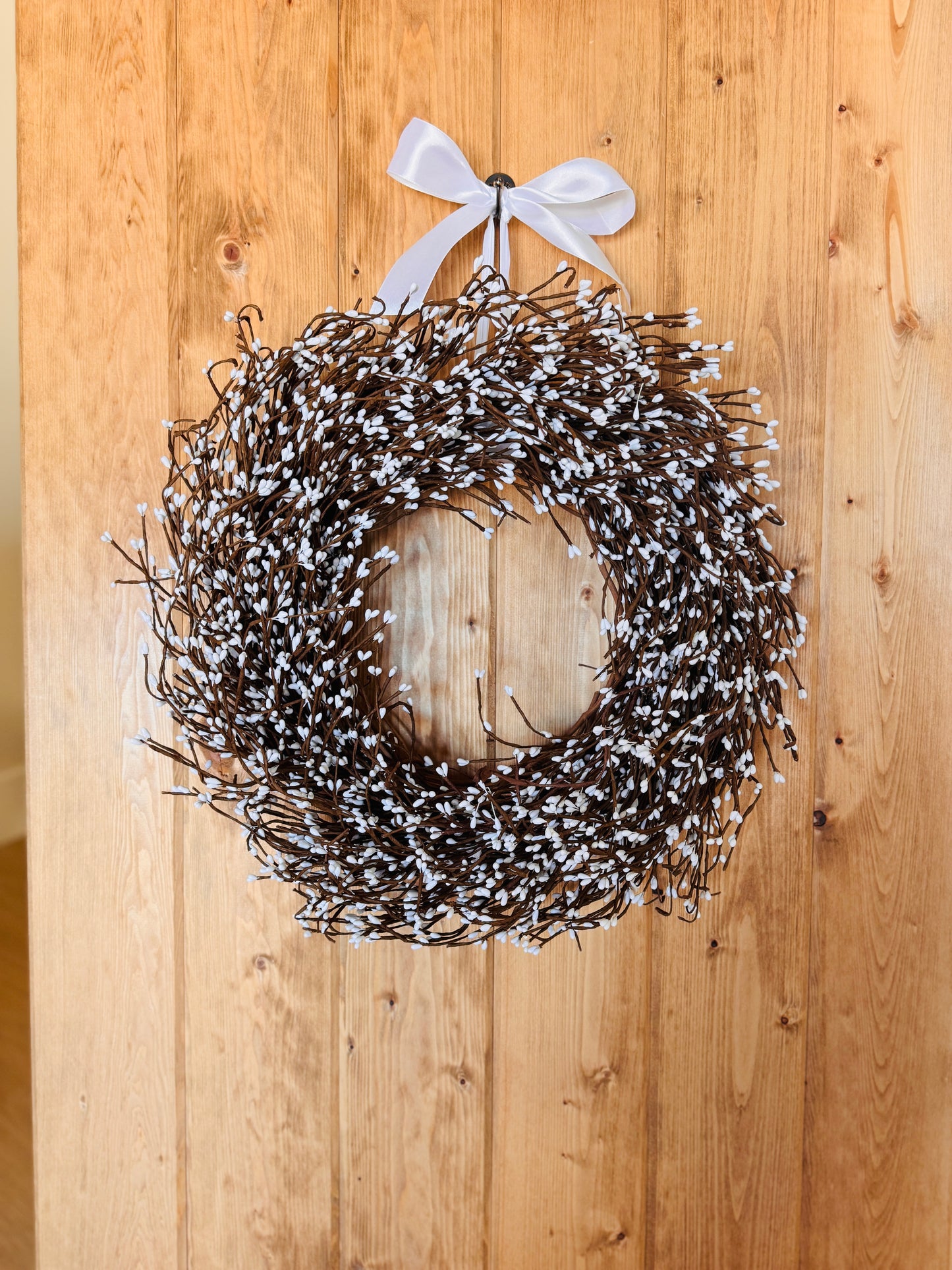 The Purest - White Pip Berry Wreath