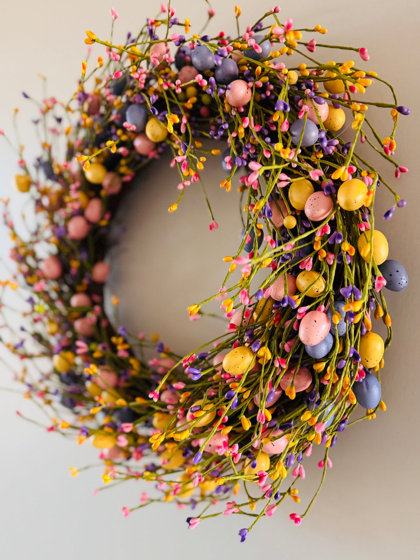 The Chickadee - Pastel Berry and Egg Wreath