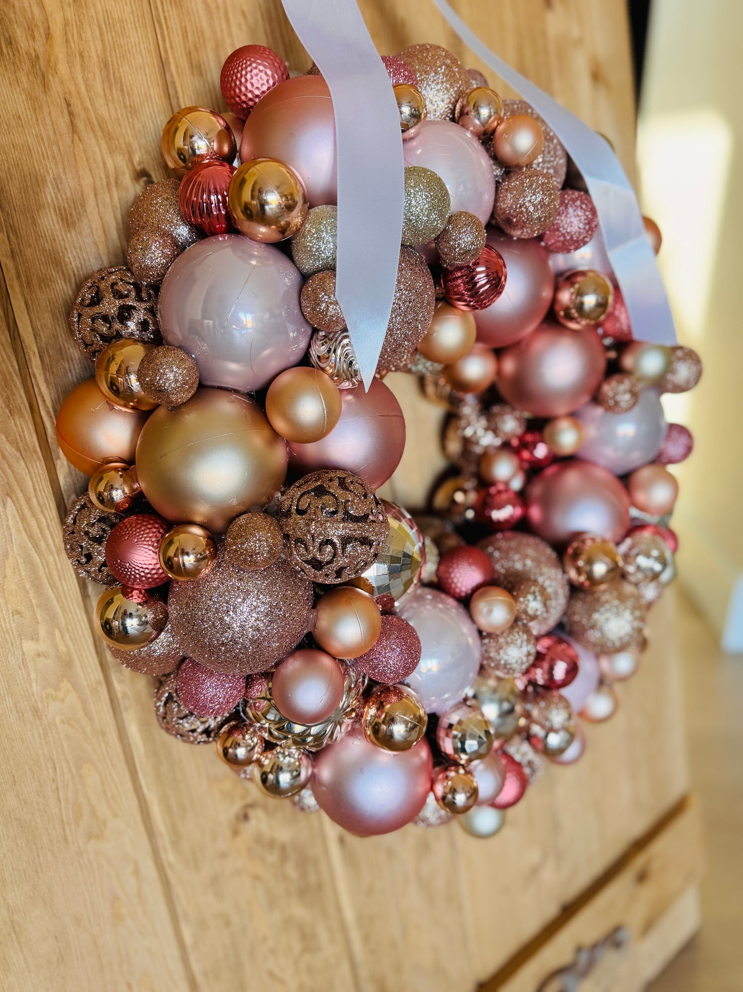 The Bubbly - Pink Champagne Ornament Wreath