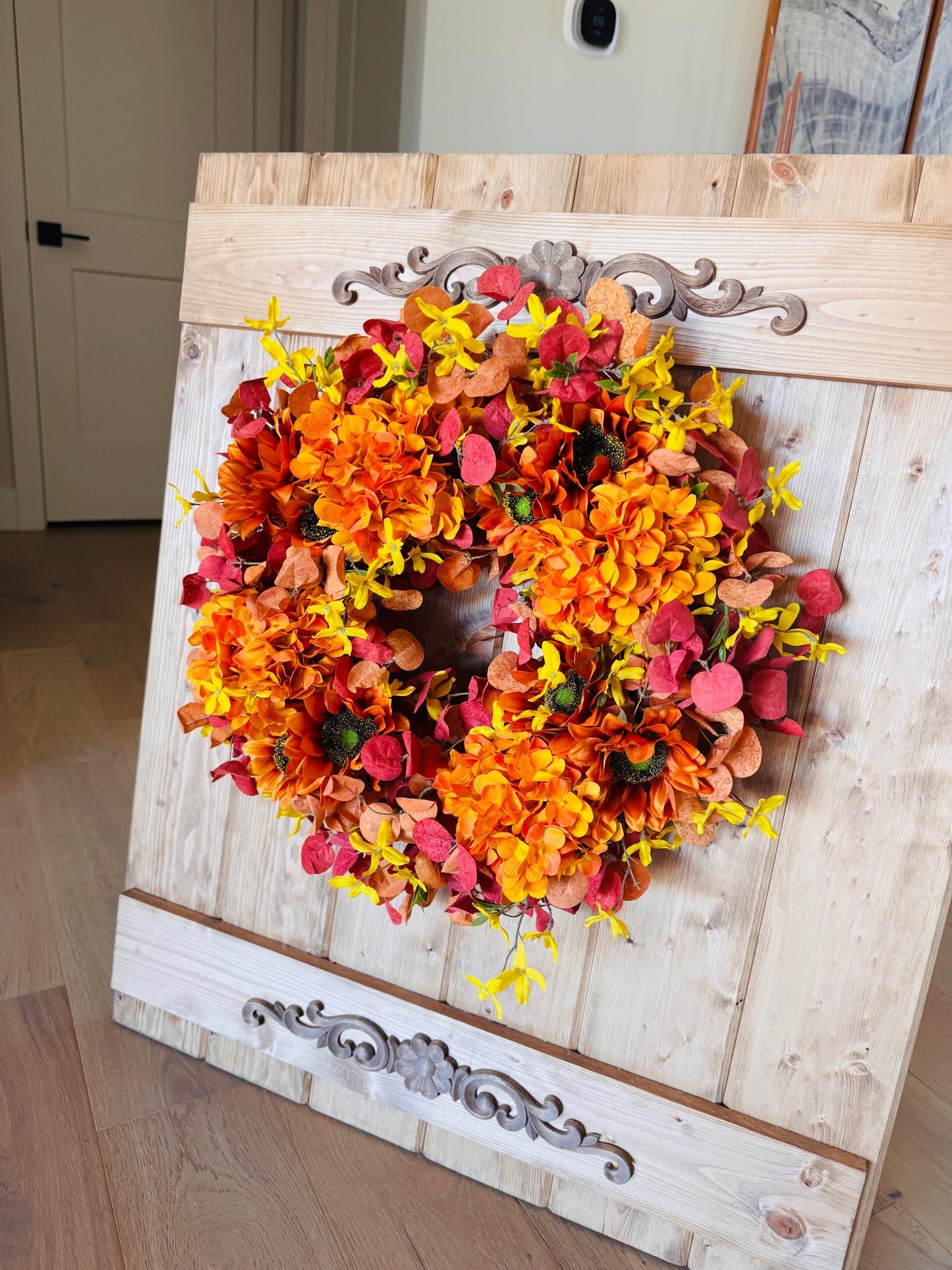 The Adirondack - Sunflowers and Hydrangeas