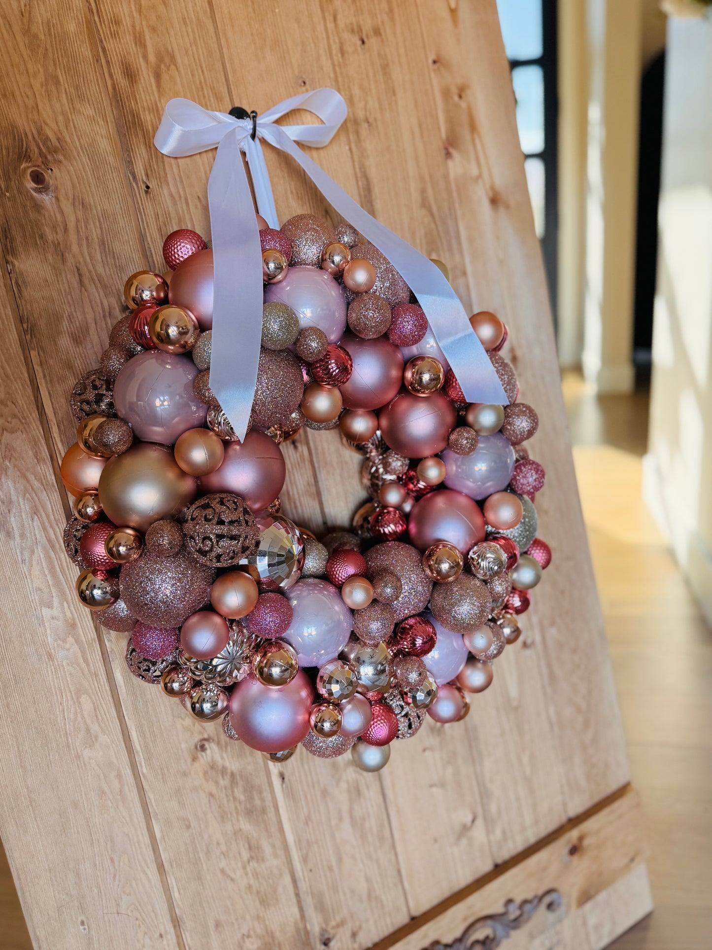 The Bubbly - Pink Champagne Ornament Wreath