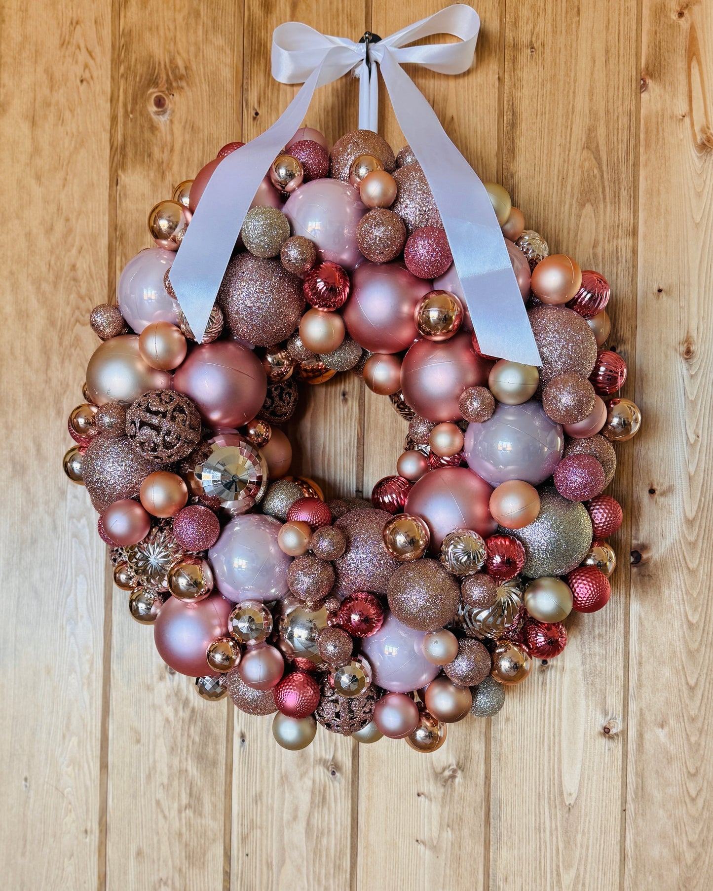 The Bubbly - Pink Champagne Ornament Wreath