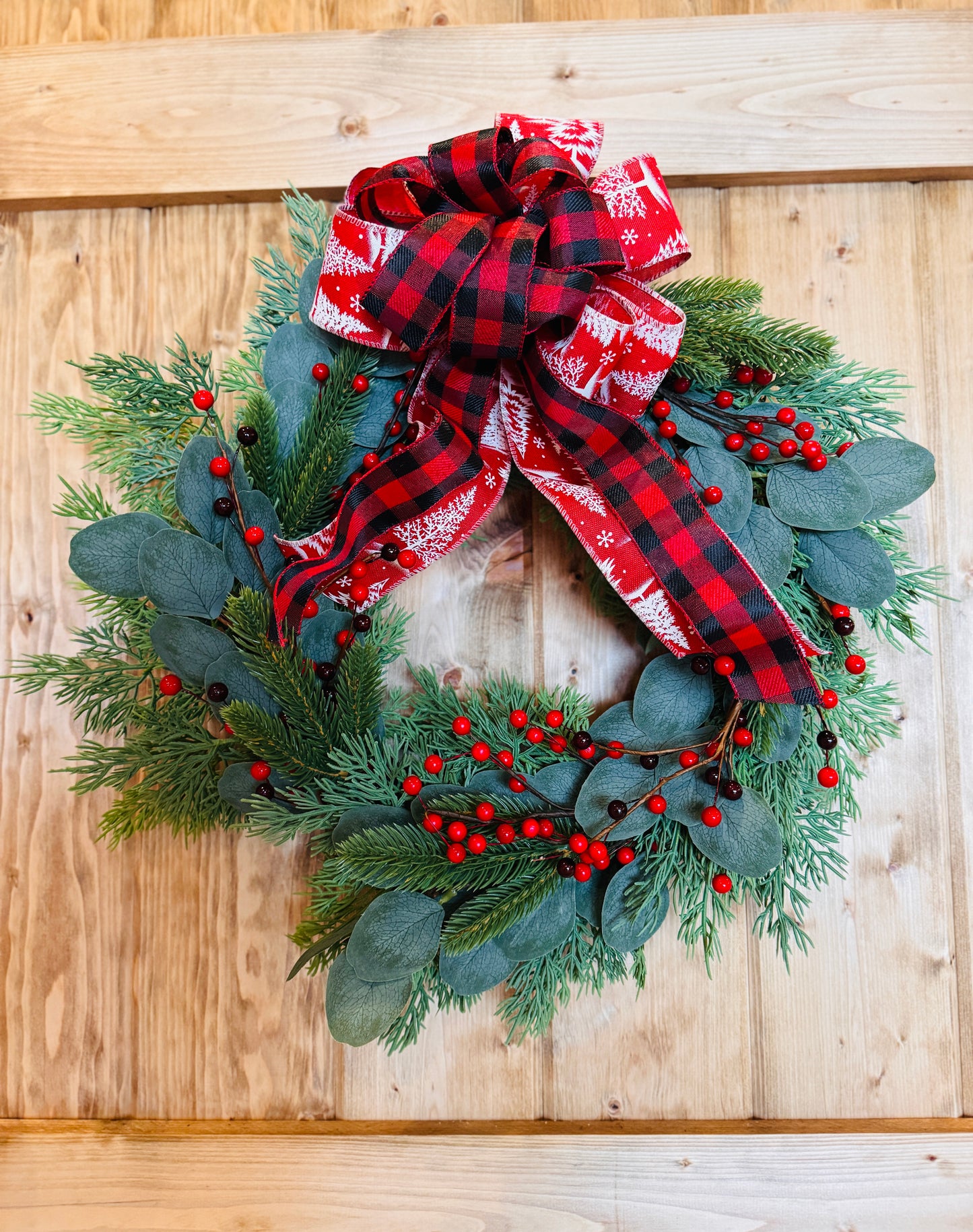 Tis the Season - Pine, Eucalyptus, and Cypress with Red Berries