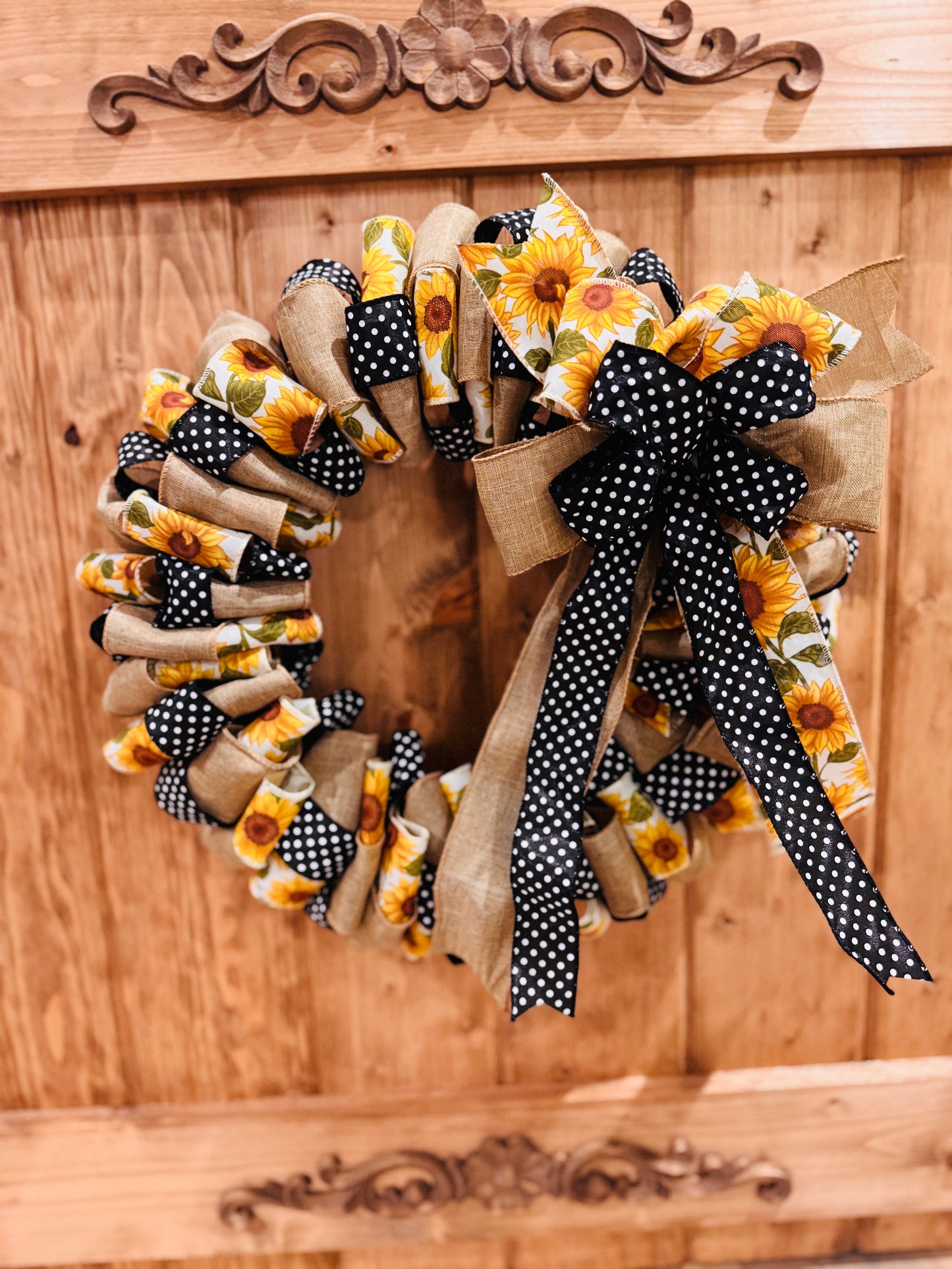 Lil Miss Sunshine - Sunflower Ribbon Wreath