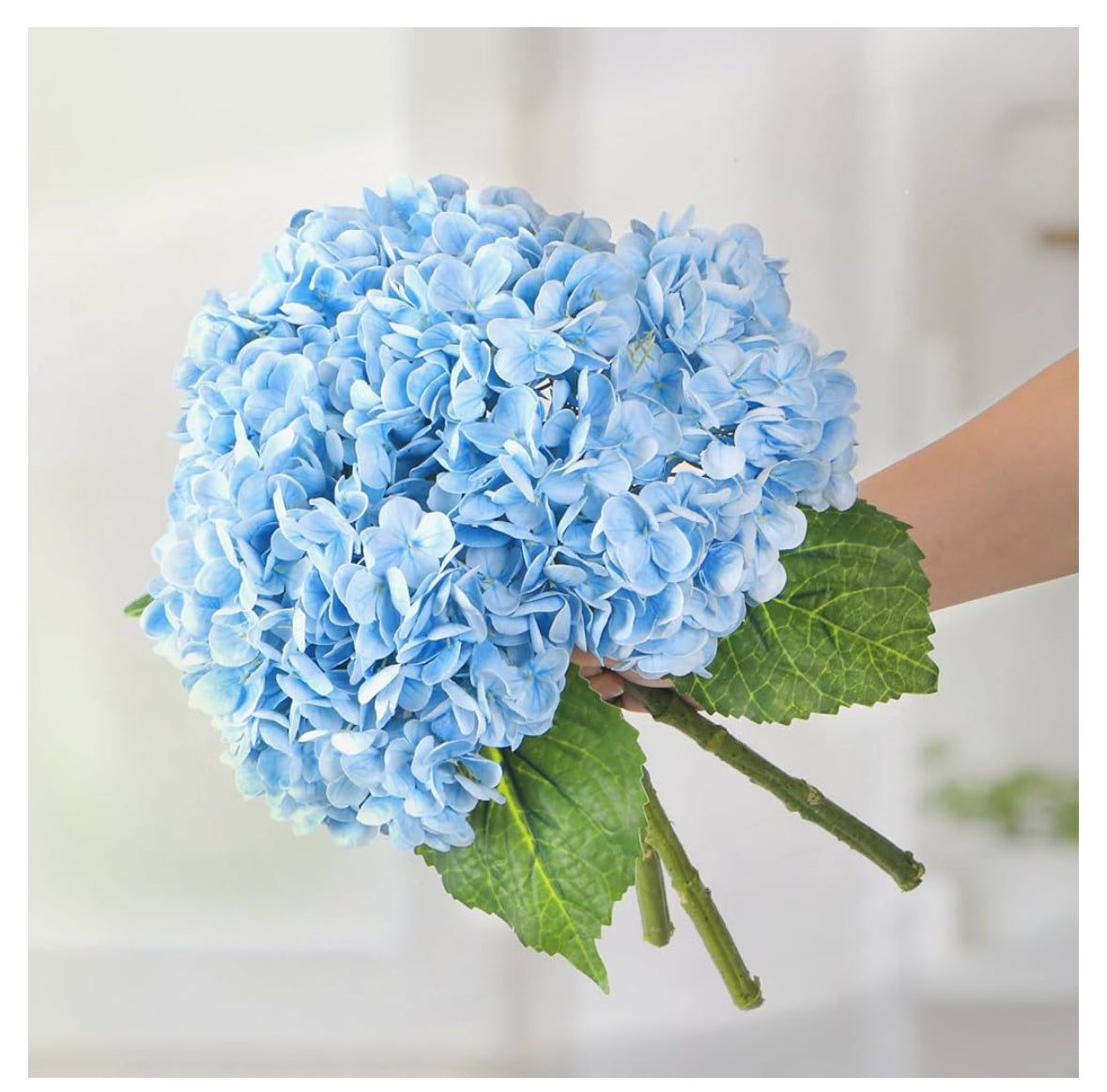 The Patriot - White Rose, Red Impatiens, and Blue Hydrangeas