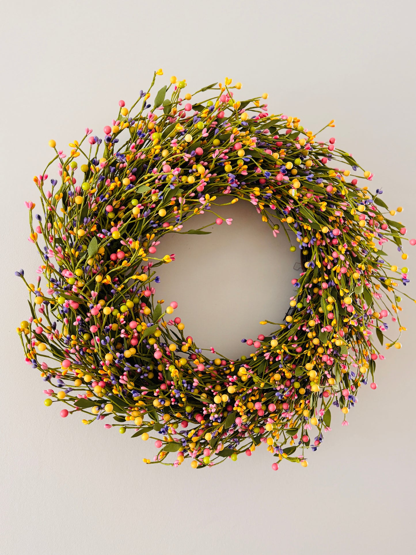 Candyland - Pastel Pip Berry Grapevine Wreath