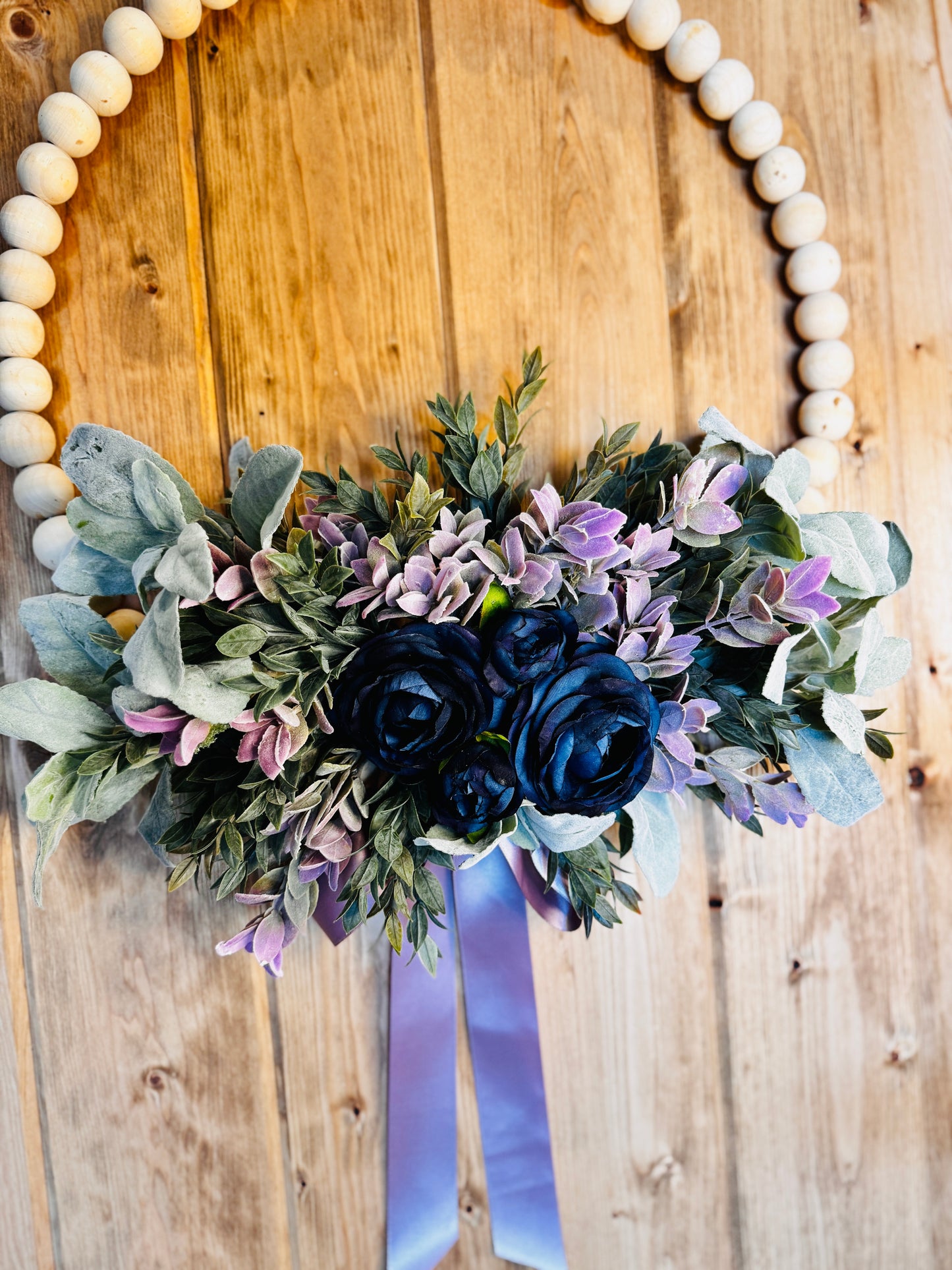 Ramblin Rosie - Midnight Blue with Vibrant Pink and Silver Foliage